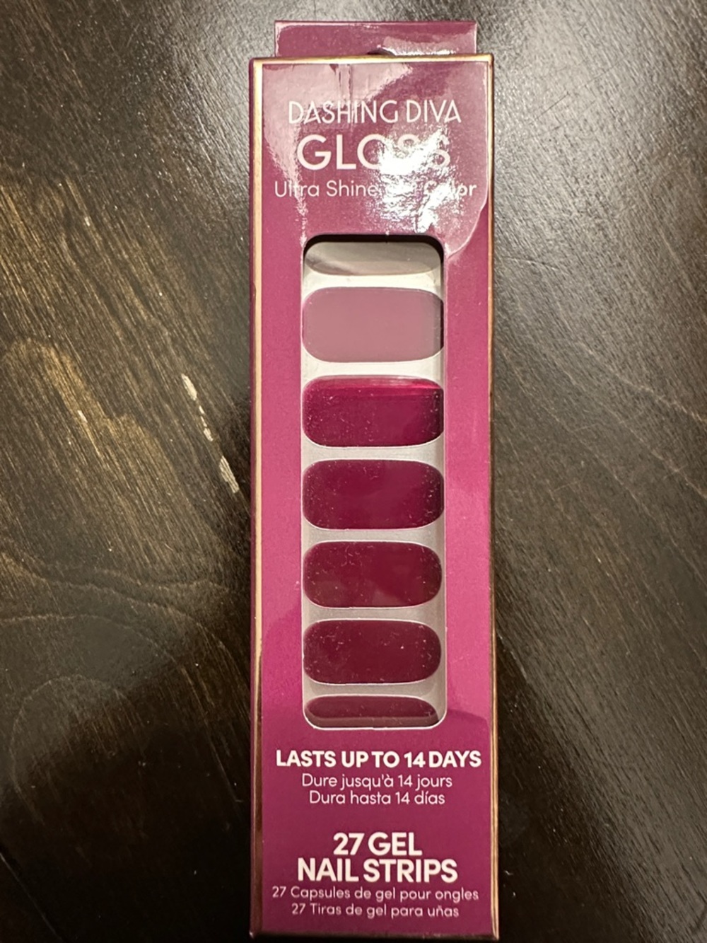 Dashing Diva Gloss Gel Nail Strips - Pink to Berry Set